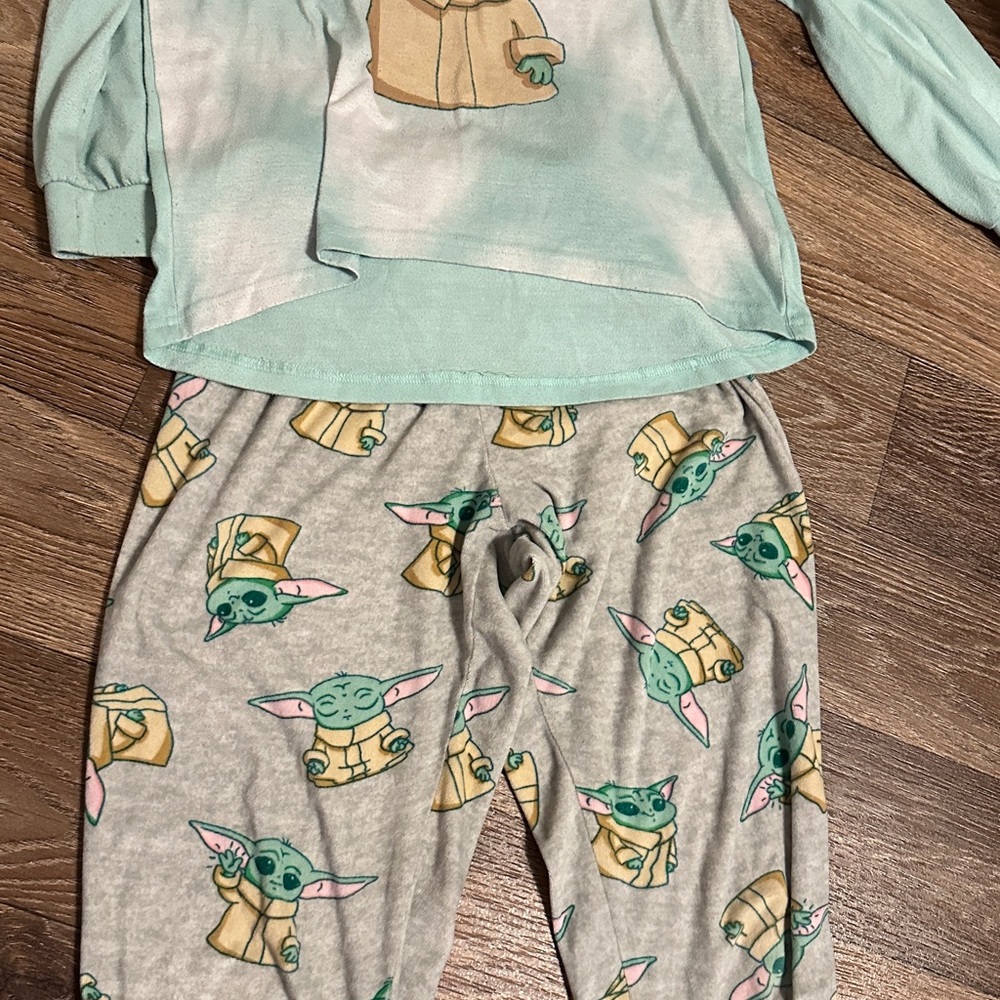 Kids Pajamas with Green and Gray Design